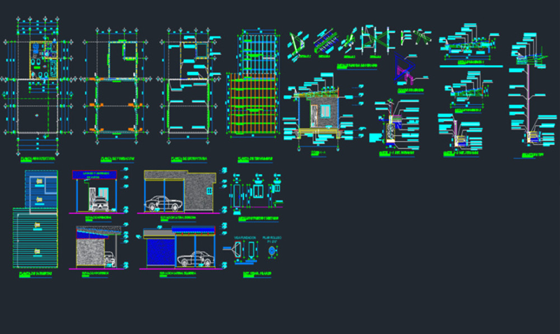 دانلود فایل اتوکد پروژه معماری ساختمان کارواش با فرمت DWG برای نرم‌افزار AutoCAD | Car Wash Building Architectural DWG Project